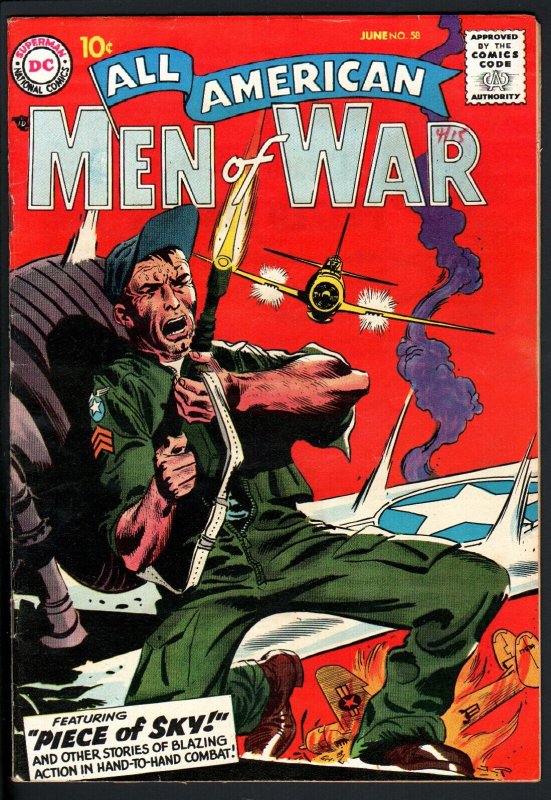 All American Men of War #58-1958-Wwii-Dc-Silver Age-High Grade (DC Comics), raw, ungraded comic book — front cover