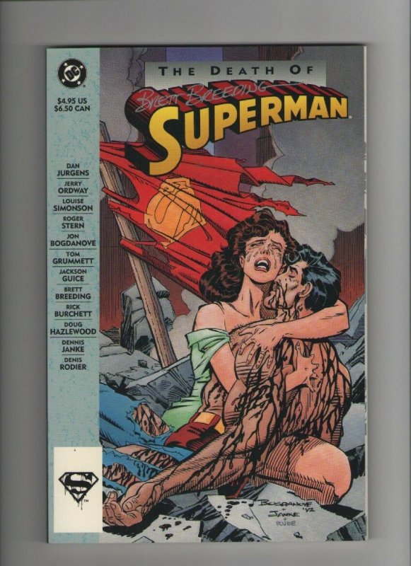 Death of Superman TPB - Signed by Brett Breeding - (Grade 9.2+) WH, raw comic book in 9.2 condition — front cover
