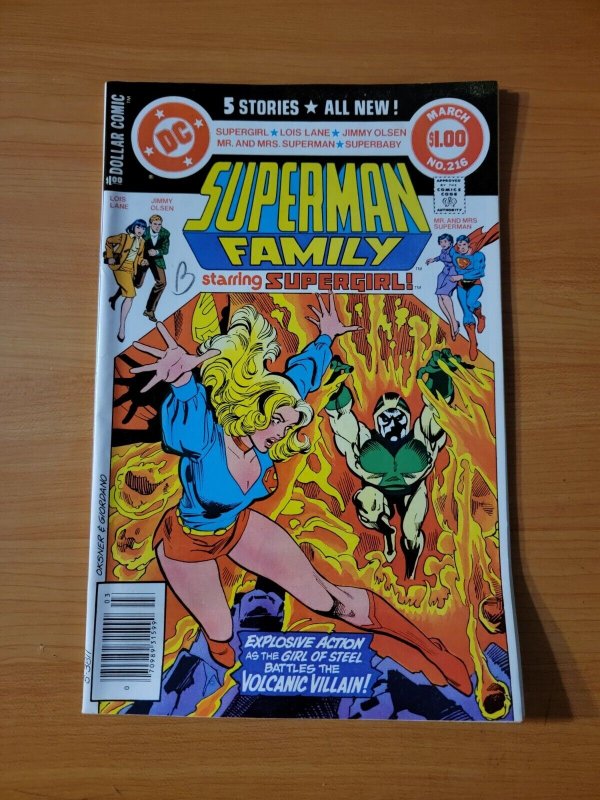 Superman Family #216 (DC Comics, 1982), raw comic book in NM condition — front cover