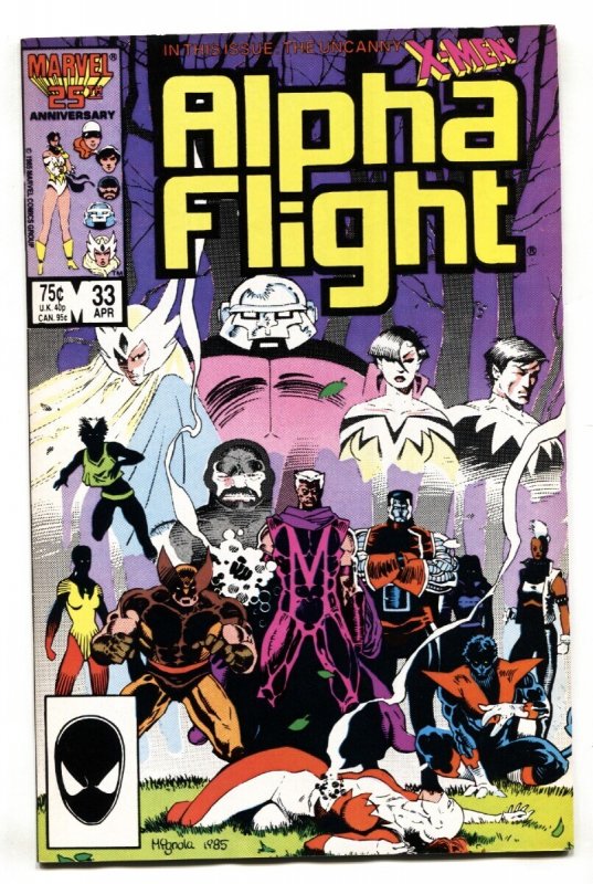 Alpha Flight #33 - 1986 - Marvel - VF+ - Comic Book (Marvel Comics, 1986), raw comic book in VF+ condition — front cover