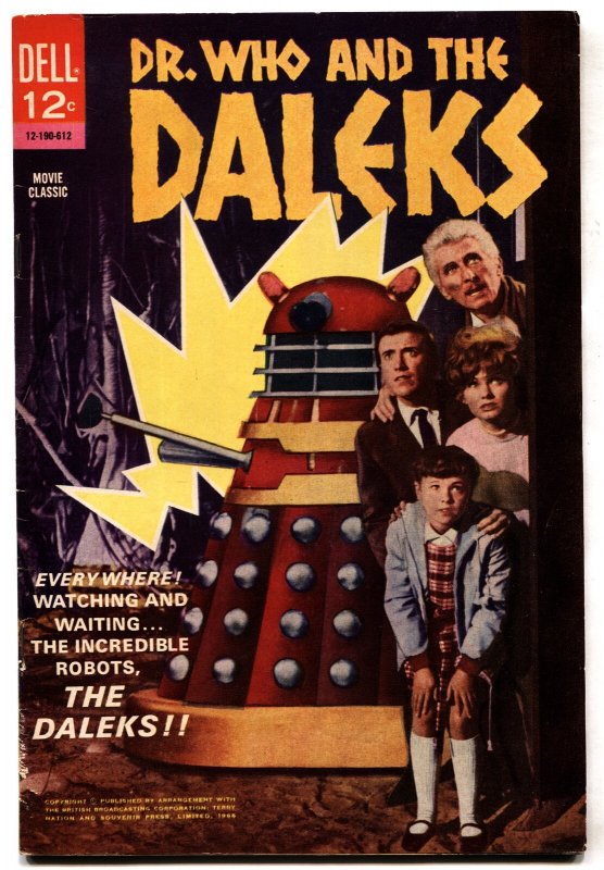 Movie Classic: Dr. Who and the Daleks #12-190-612-Dell Comic Book 1966 (1966), raw, ungraded comic book — front cover