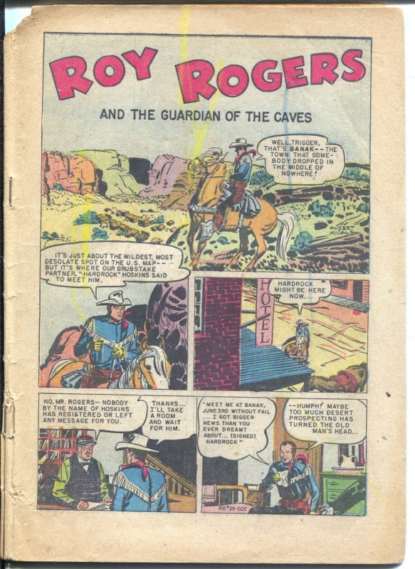 Roy Rogers #29 (Dell Comics, 1948), raw, ungraded comic book — front cover