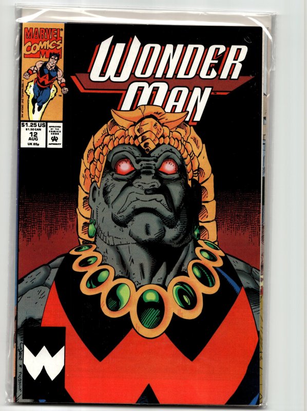 Wonder Man #12 (Marvel Comics, 1992), raw, ungraded comic book — front cover
