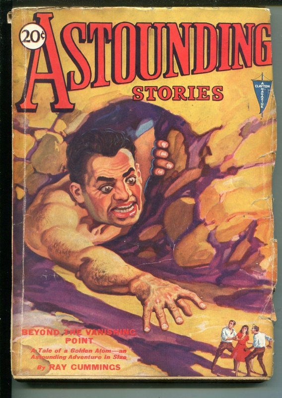Astounding Stories 03/1931-Clayton-Weird Menace-Golden ATOM-CUMMINGS-vg (Clayton Magazines, 1931), raw, ungraded comic book — front cover