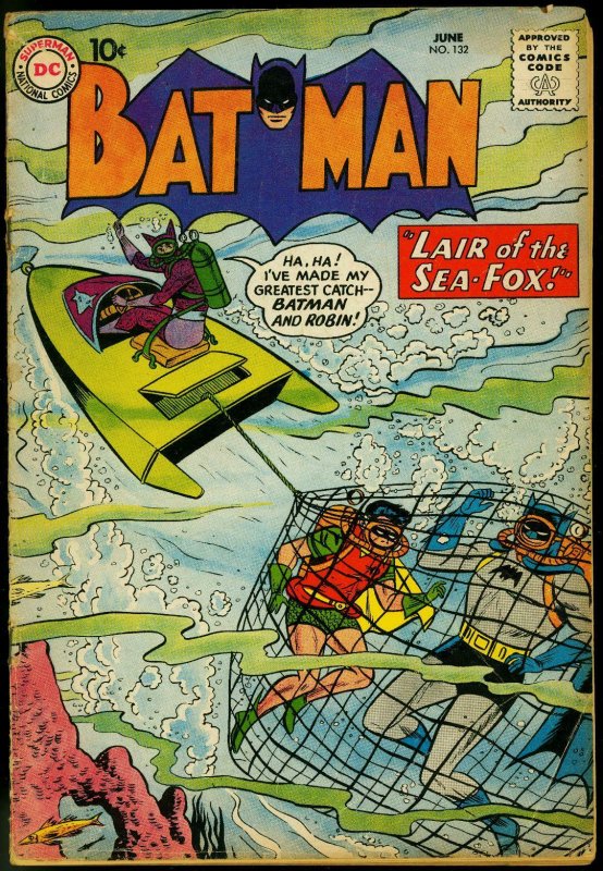 Batman #132 (DC Comics, 1960), raw comic book in VG condition — front cover