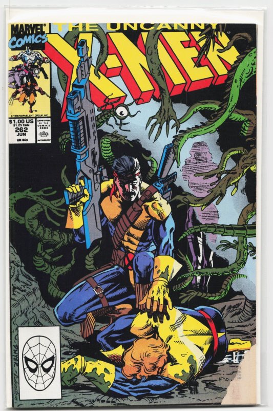 The Uncanny X-Men #262 (Marvel Comics, 1990), raw, ungraded comic book — front cover