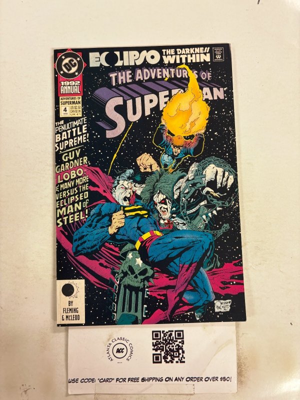 Adventures of Superman Annual #4 (DC Comics, 1992), raw comic book in NM condition — front cover