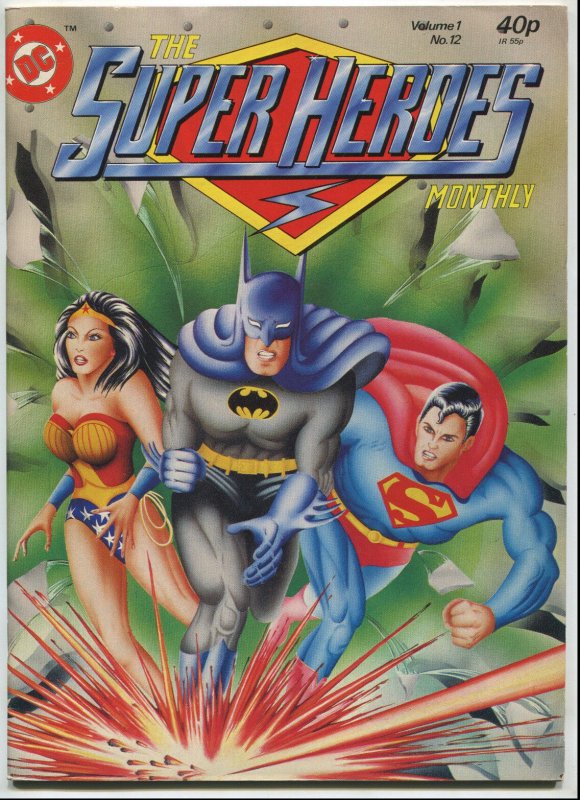 1981 the Super Heroes Monthly Vol 1 #12 (1981), raw comic book in 8.0 condition — front cover