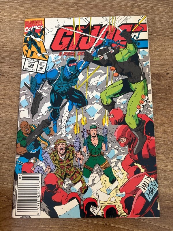 G.I. Joe #134 (Marvel Comics), raw comic book in NM- condition — front cover
