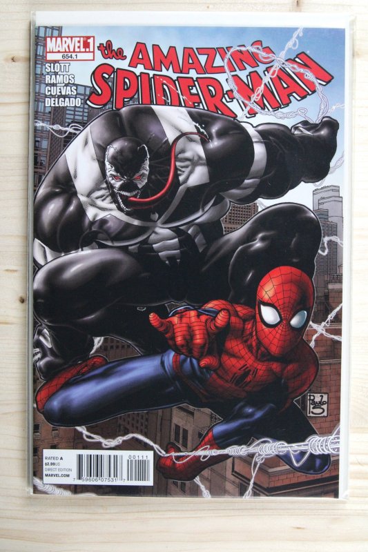 The Amazing Spider-Man #654.1 (Marvel Comics, 2011), raw comic book in NM 9.4 condition — front cover