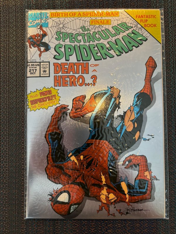 Spectacular Spider-Man #217 (Marvel Comics, 1994), raw comic book in VF condition — front cover