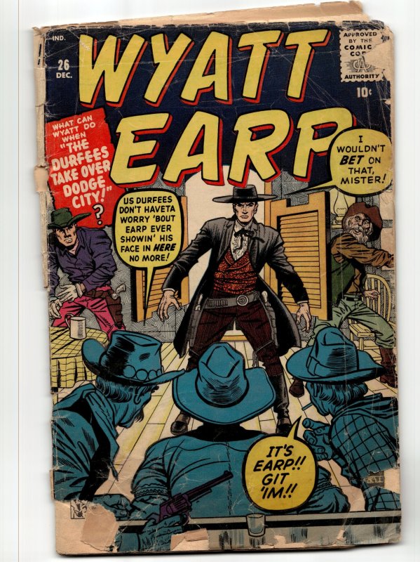 Wyatt Earp #26 (1959), raw, ungraded comic book — front cover