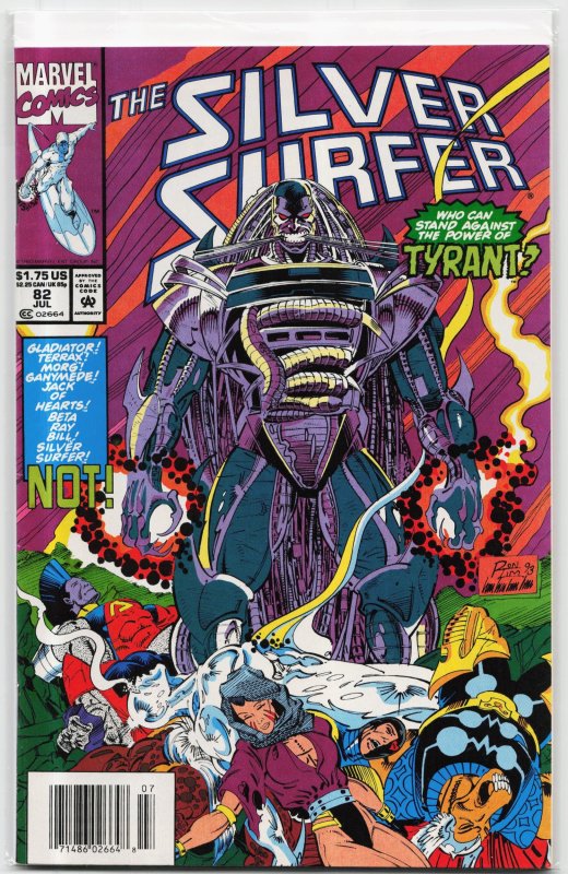 Silver Surfer #82 (Marvel Comics, 1993), raw, ungraded comic book — front cover