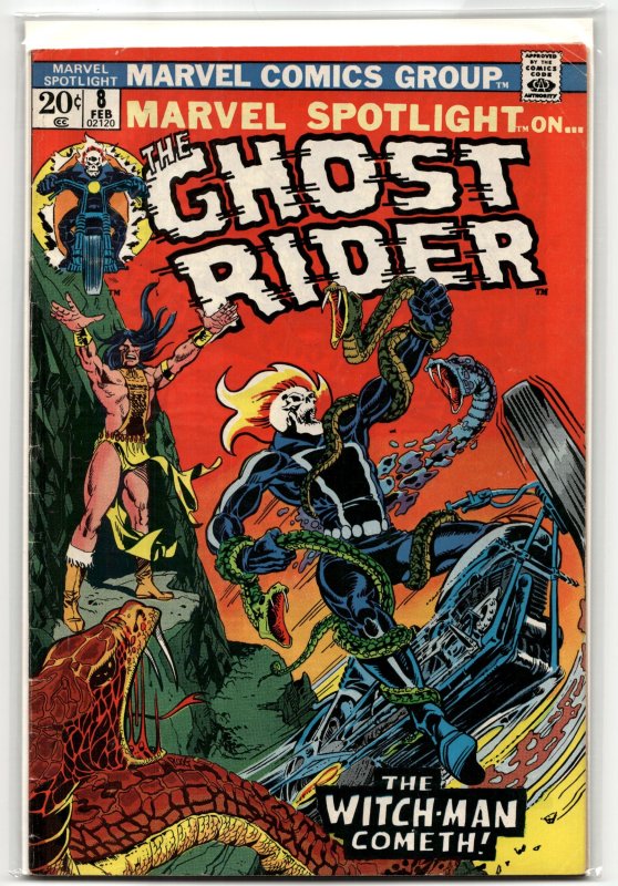 Marvel Spotlight #8 (Marvel Comics, 1973), raw, ungraded comic book — front cover
