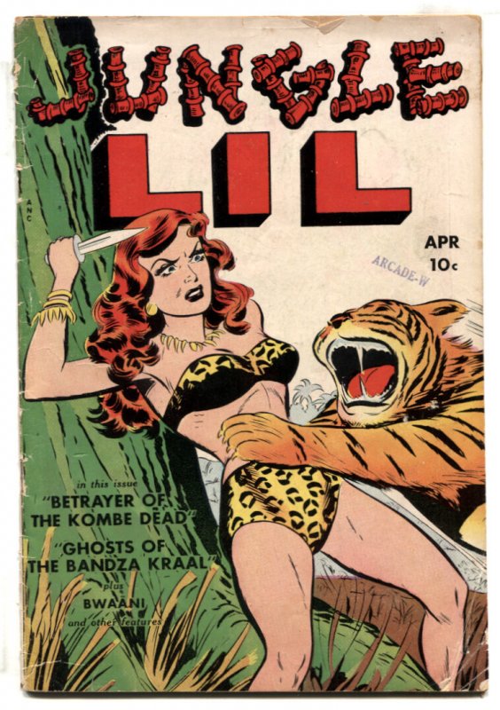 Jungle Lil #1 (1950), raw, ungraded comic book — front cover