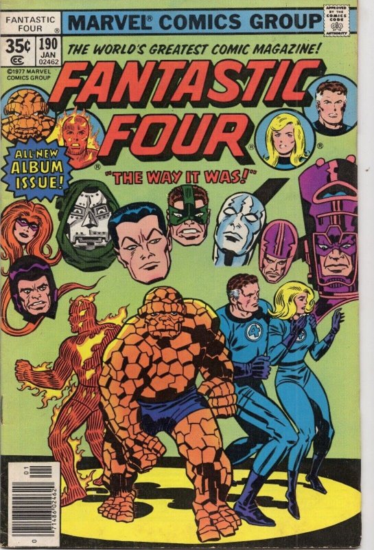 Fantastic Four #190 (Marvel Comics, 1978), raw comic book in FN/VF 7.0 condition — front cover