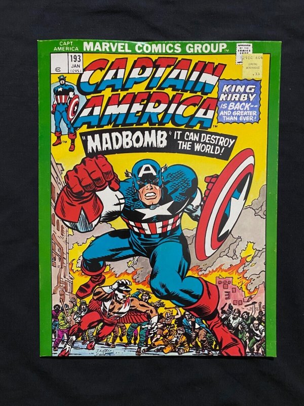 Vintage Captain America Mead Folder Marvel Comics (Marvel Comics), raw, ungraded comic book — front cover