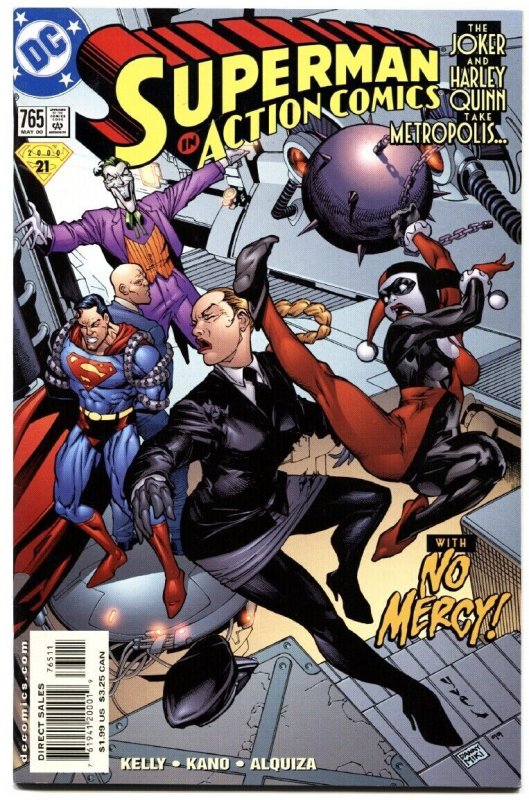 Action #765-2000-Harley Quinn Cover-Dc-Joker-Superman (DC Comics, 2000), raw, ungraded comic book — front cover