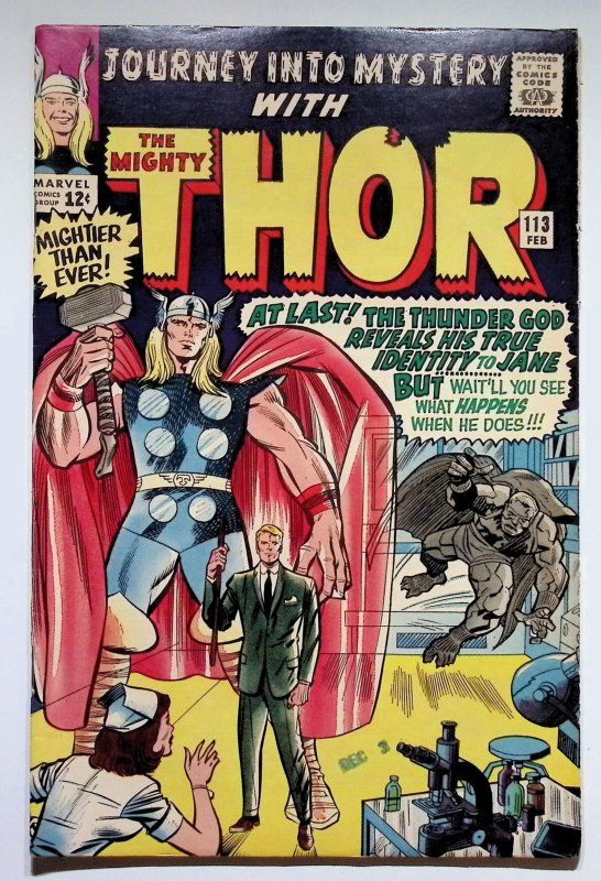 Journey into Mystery #113 (Marvel Comics, 1965), raw, ungraded comic book — front cover