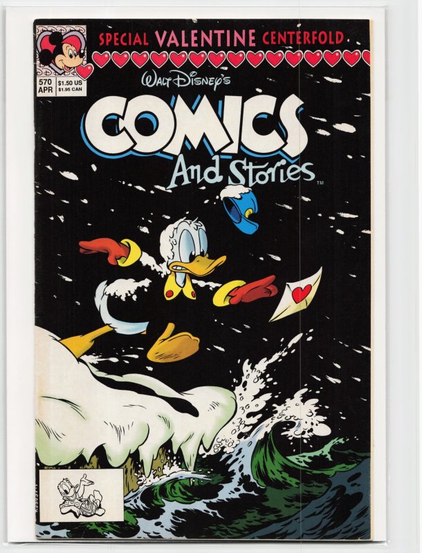 Walt Disney's Comics and Stories #570 (Gladstone, 1992), raw, ungraded comic book — front cover