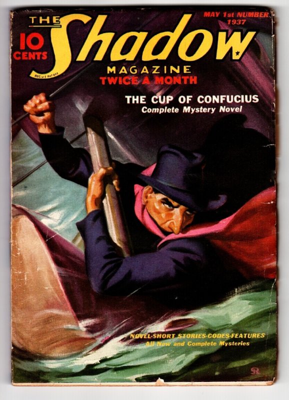 Pulp: Shadow 1937 May 1 -High Grade- Street AND Smith-Rare Pulp FN (1937), raw comic book in FN condition — front cover