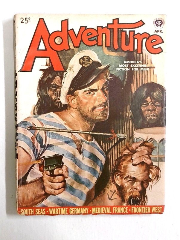 Adventure Pulp - April 1950 - Shrunken Head Cover by Rafael DeSoto-Popular Pubs (Popular Publications, 1950), raw, ungraded comic book — front cover