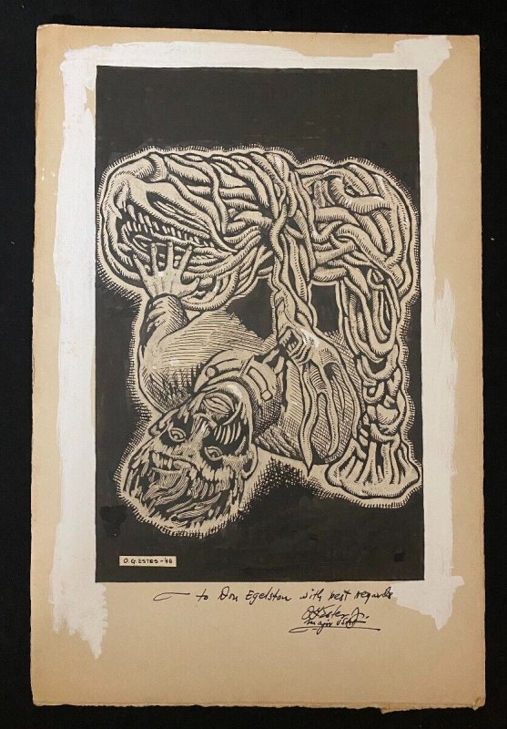 Major Oscar G Estes Jr. Original Sci-Fi Pulp Illustration 1948 (1948), raw, ungraded comic book — front cover