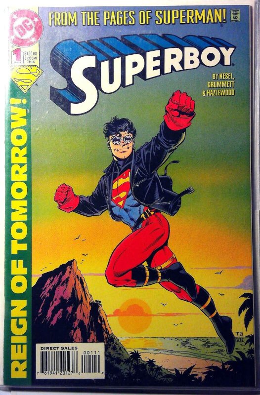 Superboy 3rd Series #1 (DC Comics, 1994), raw, ungraded comic book — front cover