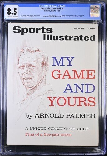 Sports Illustrated Jul #15 (Time Inc., 1963), CGC 8.5 graded comic book, Universal Blue label — front cover in its holder