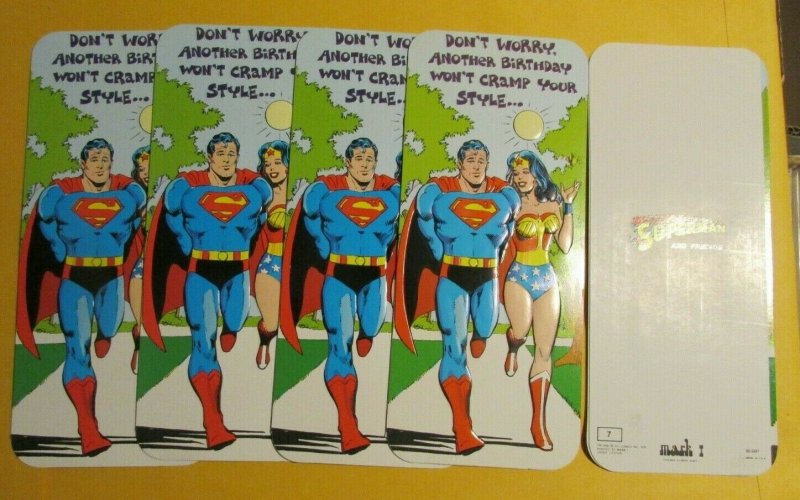 1978 Superman Mark 1 Greeting Card #7 NM 9.4 LOT of 5 Birthday Wonder Woman (1978), raw comic book in NM 9.4 condition — front cover