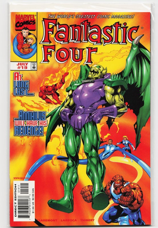 Fantastic Four #19 (Marvel Comics, 1999), raw, ungraded comic book — front cover