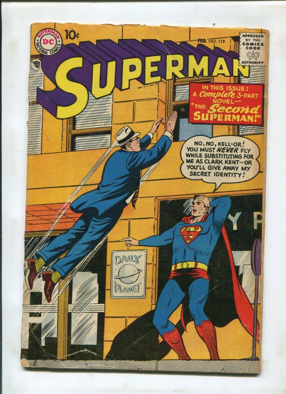 Superman #119 (DC Comics), raw comic book in 3.5 condition — front cover