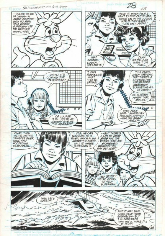 Superman Meets the Quik Bunny P.28 Nestle Cereal 1987 art by Carmine Infantino (1987), raw, ungraded comic book — front cover