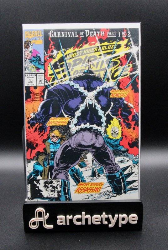 Ghost Rider / Blaze: Spirits of Vengeance #9 (Marvel Comics, 1993), raw, ungraded comic book — front cover