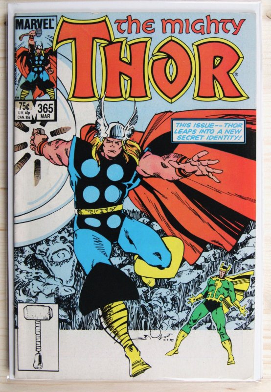 Thor #365 (Marvel Comics, 1986), raw comic book in FN/VF 7.0 condition — front cover
