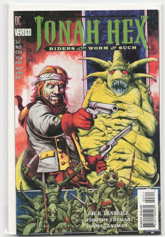 Jonah Hex: Riders of the Worm and Such #3 (DC Comics, 1995), raw, ungraded comic book — front cover