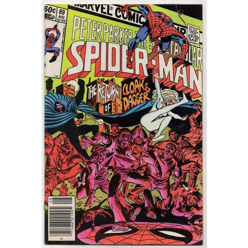 Spectacular Spider-Man #69 (Marvel Comics, 1982), raw comic book in FN/VF 7.0 condition — front cover