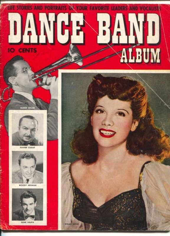 Dance Band Album 1942-Fawcett-Dinah Shore-Xavier Cugat-Gene Krupa-Woody Herma... (Fawcett Publications, 1942), raw, ungraded comic book — front cover