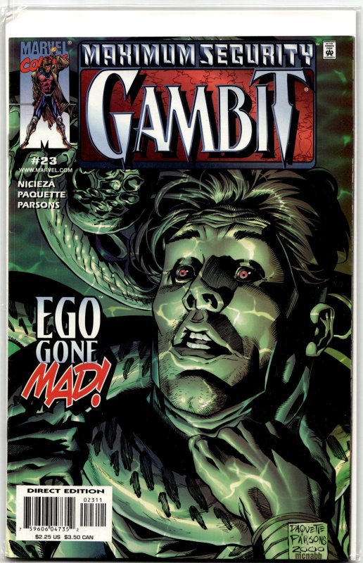 Gambit #23 (Marvel Comics, 2000), raw, ungraded comic book — front cover