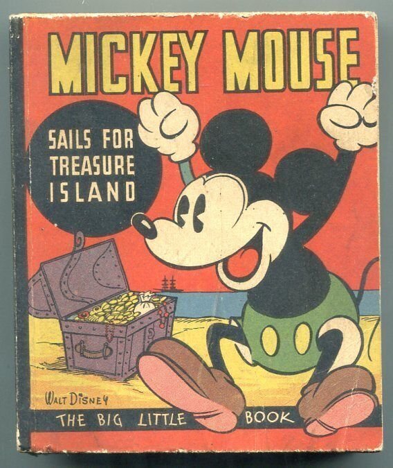 Mickey Mouse Sails for Treasure Island Premium Big Little Book BLB 1935 FN (Whitman Publishing, 1935), raw comic book in FN condition — front cover