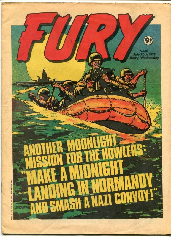 Fury #19 (Marvel Comics, 1977), raw comic book in VG/FN condition — front cover