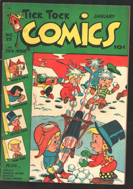 Tick Tock Comics #25 (1948), raw, ungraded comic book — front cover