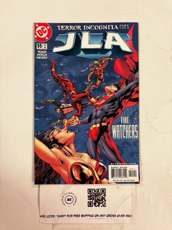JLA #55 (DC Comics), raw comic book in NM condition — front cover