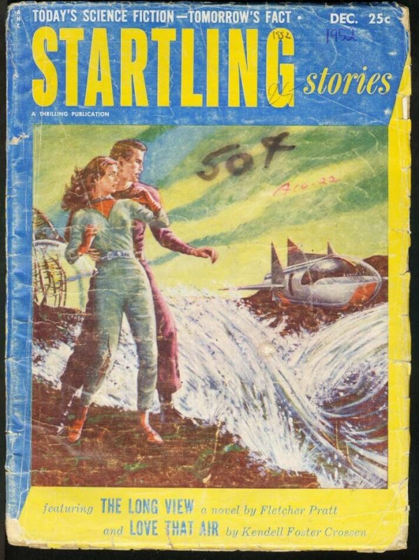 Pulp: Startling Stories 1952 Dec-Cool Space Ship Cover G (1952), raw, ungraded comic book — front cover
