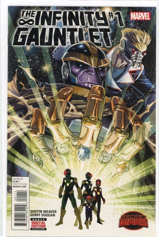 Infinity Gauntlet #1 (Marvel Comics, 2015), raw comic book in NM 9.4 condition — front cover