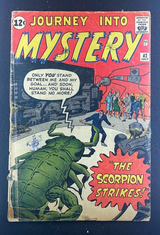 Journey into Mystery #82 (Marvel Comics, 1952), raw comic book in FR/GD 1.5 condition — front cover