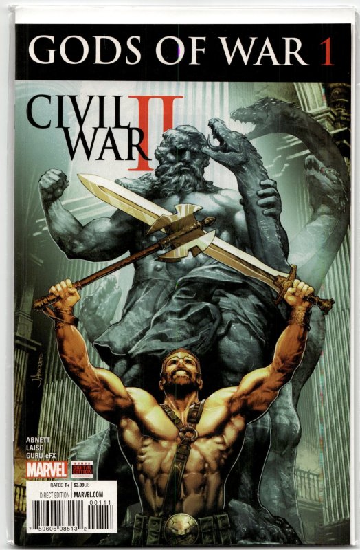 Civil War II: Gods of War #1 (Marvel Comics, 2016), raw, ungraded comic book — front cover