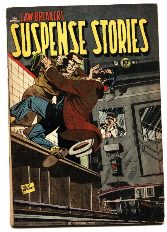 Lawbreakers Suspense Stories #13-1953-Charlton-Dick GIORDANO-Subway Murder (Charlton Comics, 1953), raw, ungraded comic book — front cover