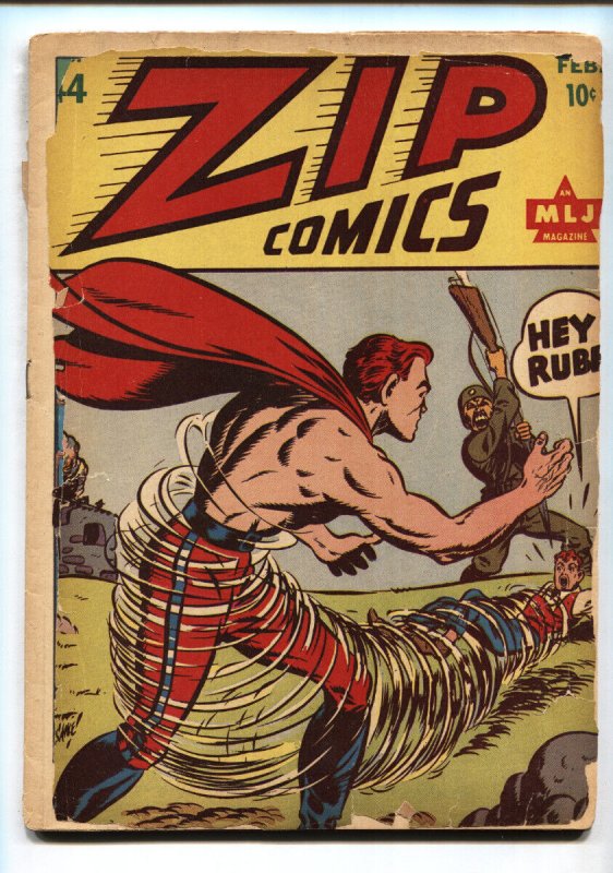 ZIP #44 (MLJ Magazines, 1944), raw, ungraded comic book — front cover