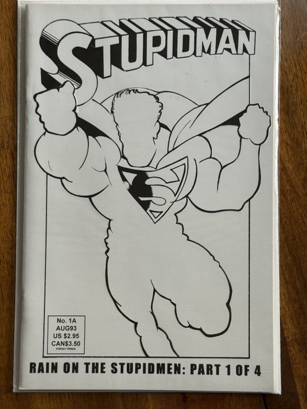 Stupidman #1A (1993), raw comic book in VF+ 8.5 condition — front cover